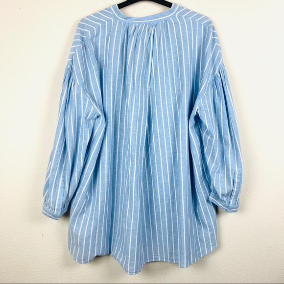 Zara Lace-Up Striped Oversized Tunic Top - Picture 6 of 6